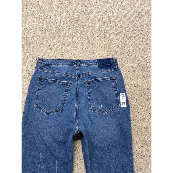 32/14 Abercrombie & Fitch The 90s Slim Straight Ultra High-Rise Distressed - Picture 4 of 7